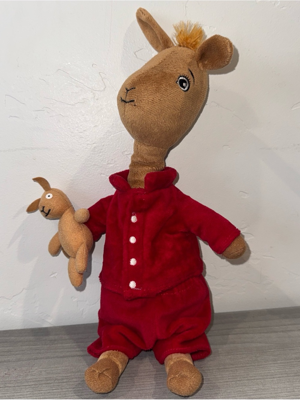 Kids Preferred Plush Llama Mama Baby Plush Red Pajamas 2016 Anna Dewdney 13"
